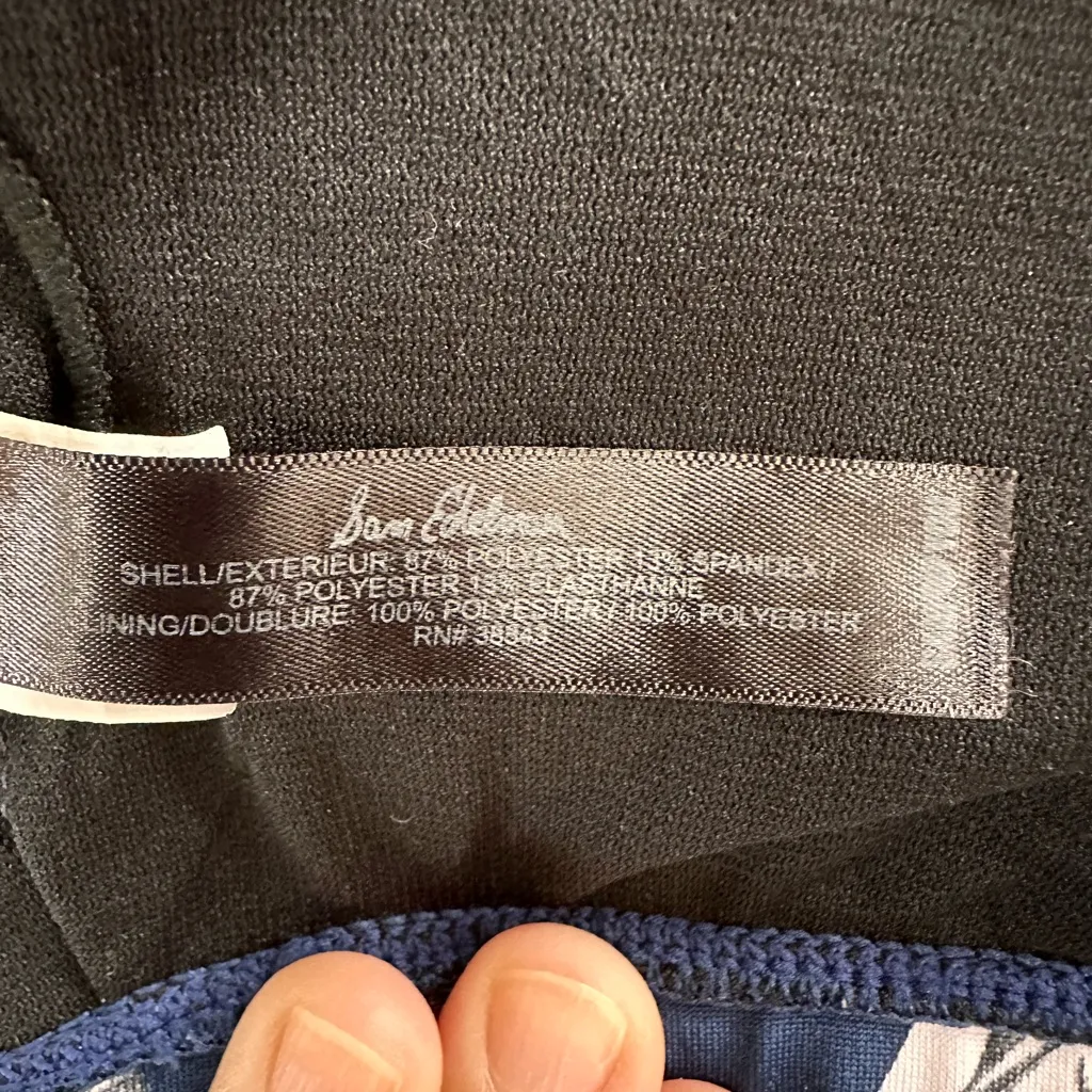 Sam Edelman Triangle Sports Bra Navy & White Floral Print - Image 5