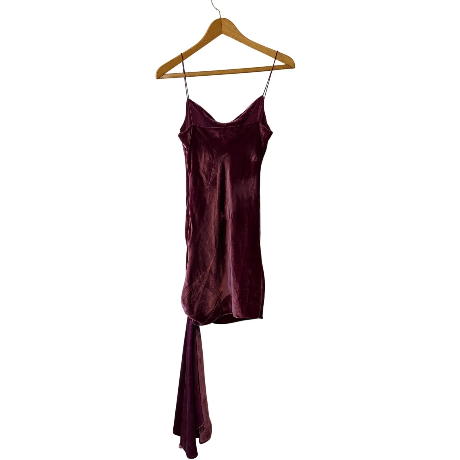 Cinq à Sept Burgundy Velvet Ryder Cocktail Mini Dress Size 0 Red - Image 4