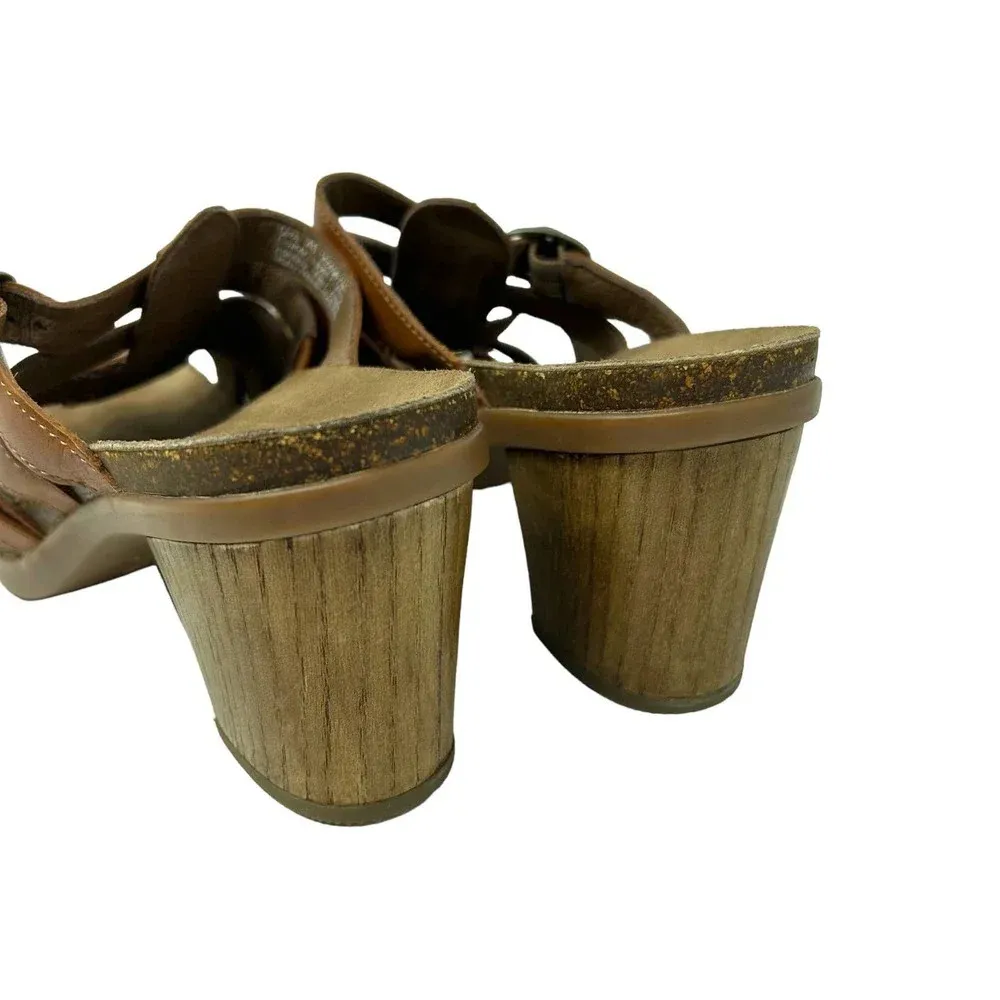 Dansko Dina Cognac Tan Leather Strappy Block Heel Sandals Size 41 US‎ 10.5-11 - Image 5