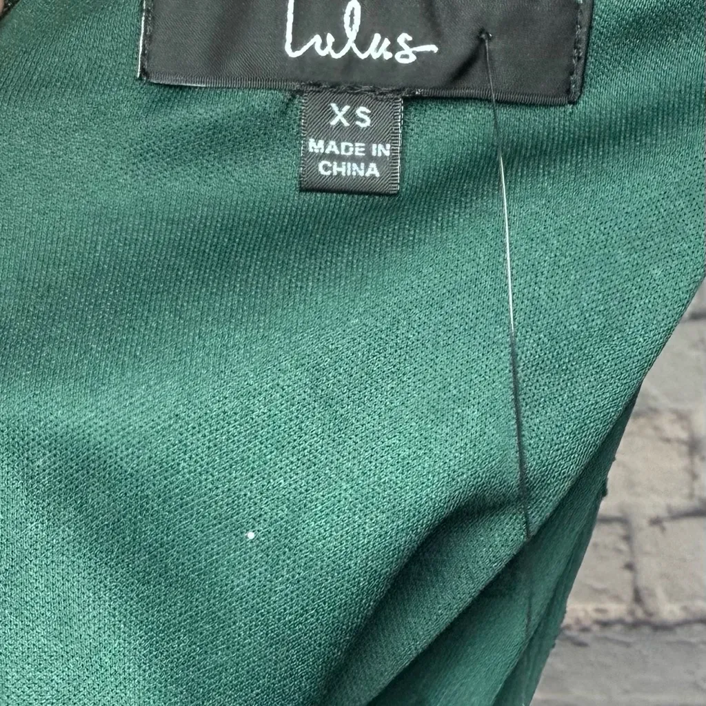 Lulu's Dark Green Midi Dress with Ruffles - Image 4