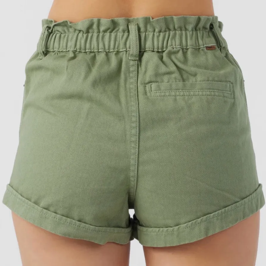 O'Neill Tasia Denim Shorts in Oil Green Women's Medium - Image 3