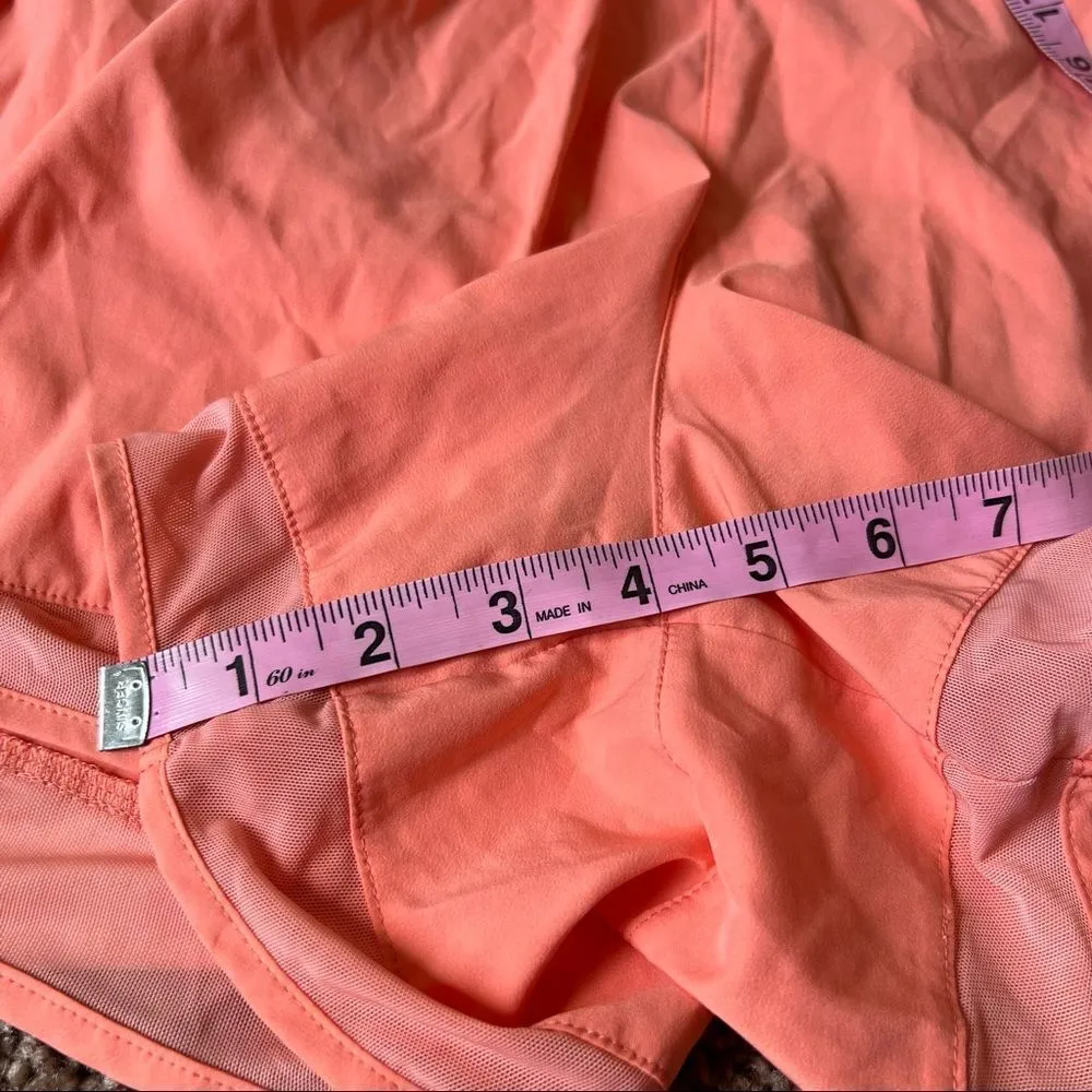 ATHLETA Plus Size Mesh Racer Run 4” Island Coral Breathable Short - Image 8