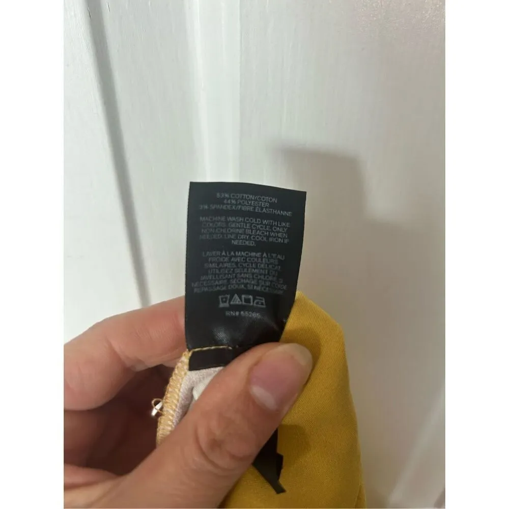 Express dress pants mustard yellow  colonist ankle midrise size 2 - Image 6