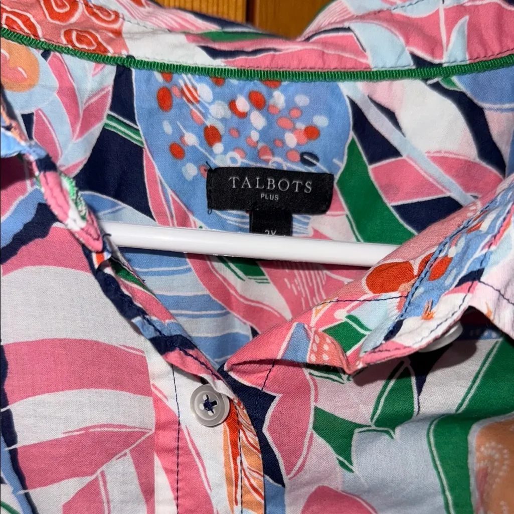 Talbots Multicolor Floral Blouse - Image 2