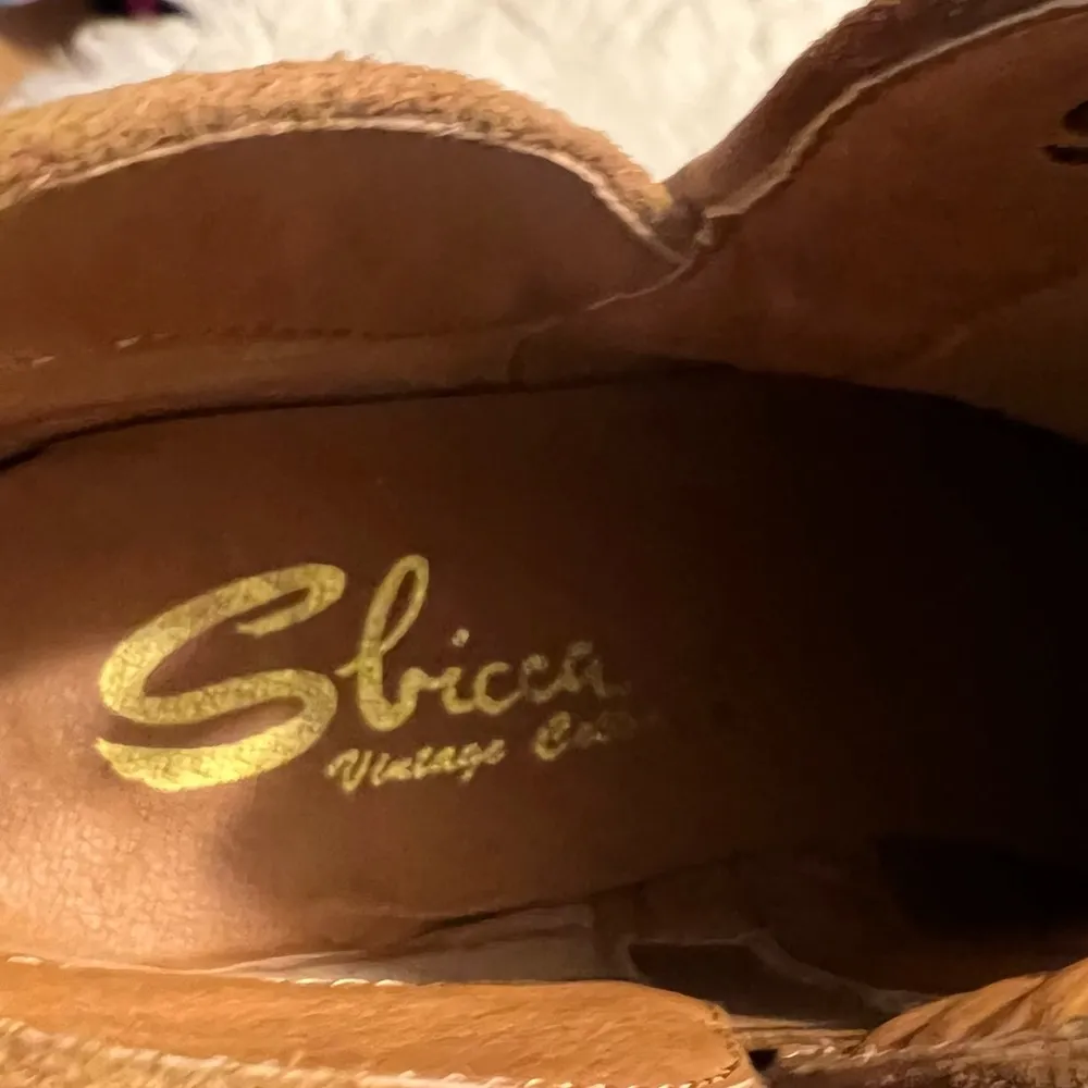 Sbicca Vintage Collection Boots Booties Brown Suede Southwest Print size 7.5 - Image 9