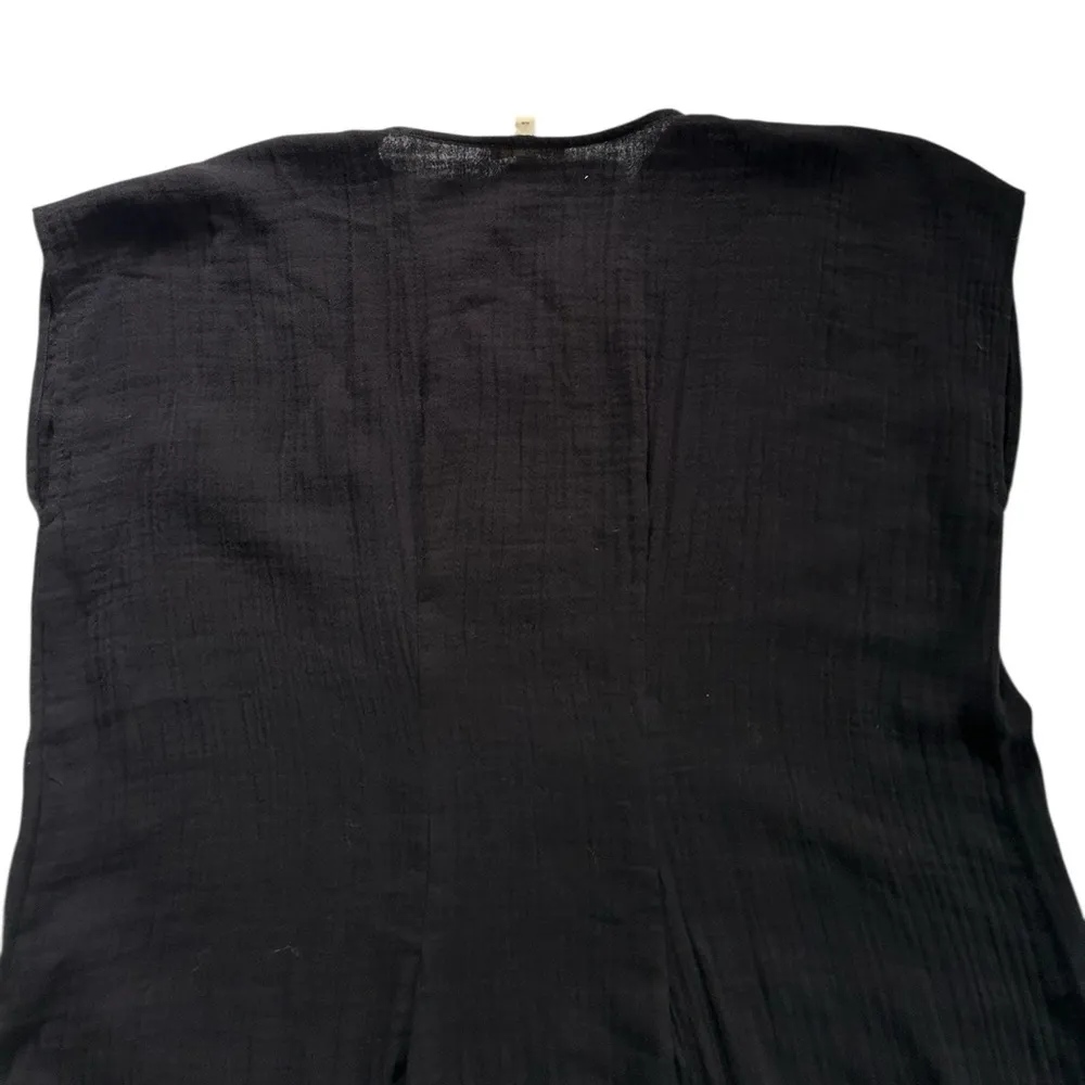 Eileen Fisher Organic Cotton Gauze V-Neck Boxy Fit Calf Length Tunic Dress M - Image 13