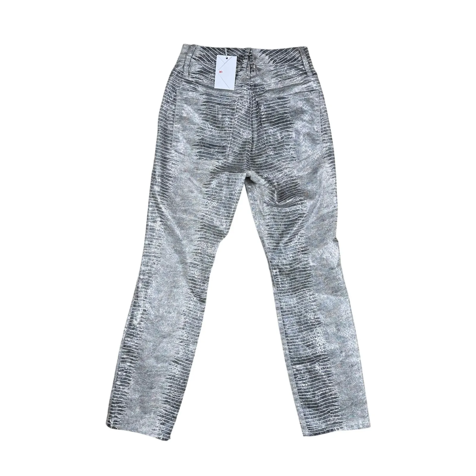NWT Good American Snake Print Pants Women's‎ Size 2 Straight Leg Metallic Y2K - Image 2