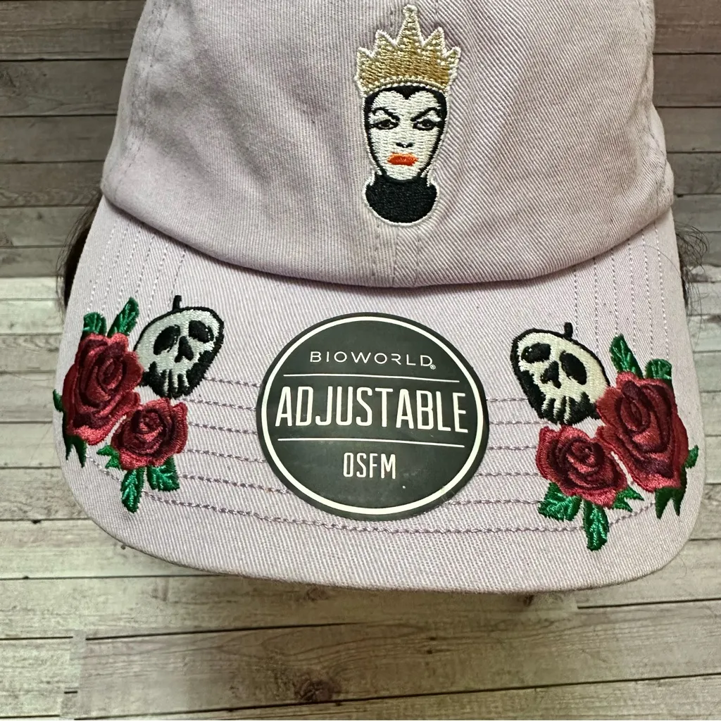 Disney Pink Evil Queen Embroidered Hat - Image 5