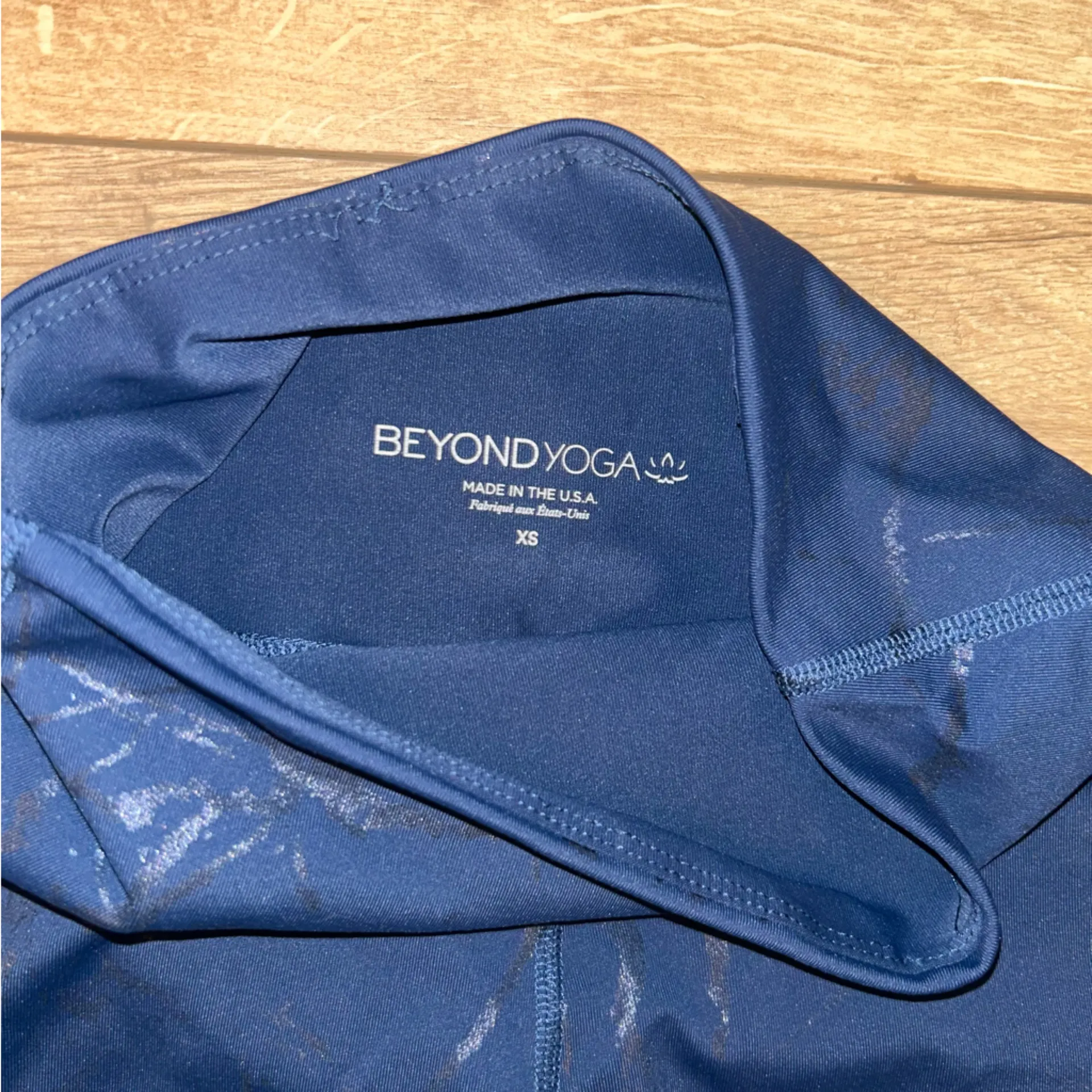 Beyond Yoga Lost Your Marbles Leggings in Blue - Image 4