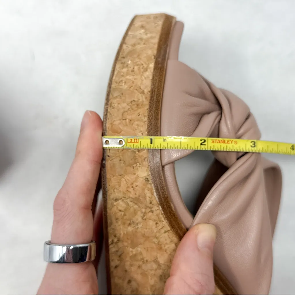 Jimmy Choo Narisa 90 Leather Platform Wedge Sandals Ballet Pink Mauve  
Boho 37.5 - Image 14