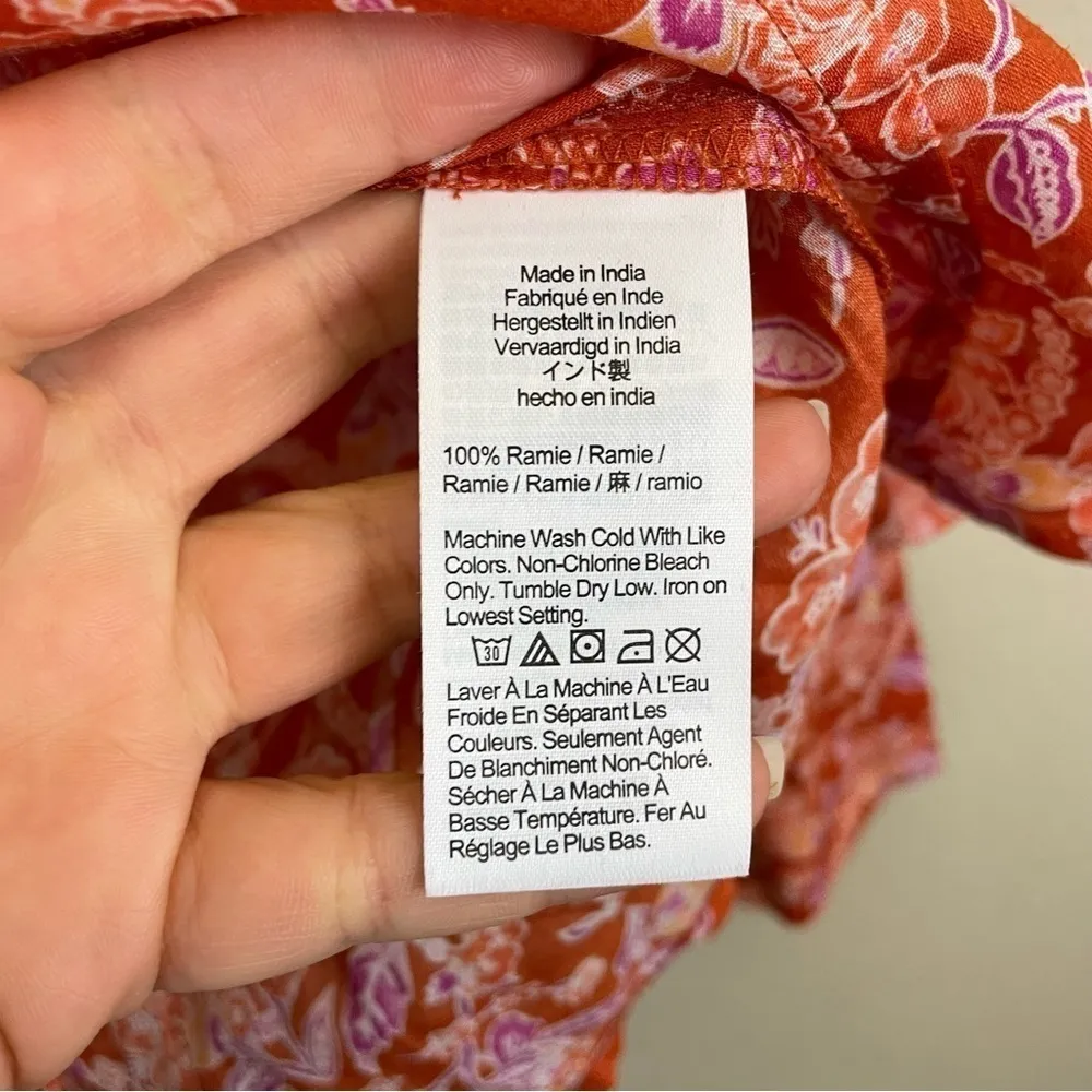 J. Crew Floral Long Sleeve Top in Painted Block‎ Print XS - Image 7