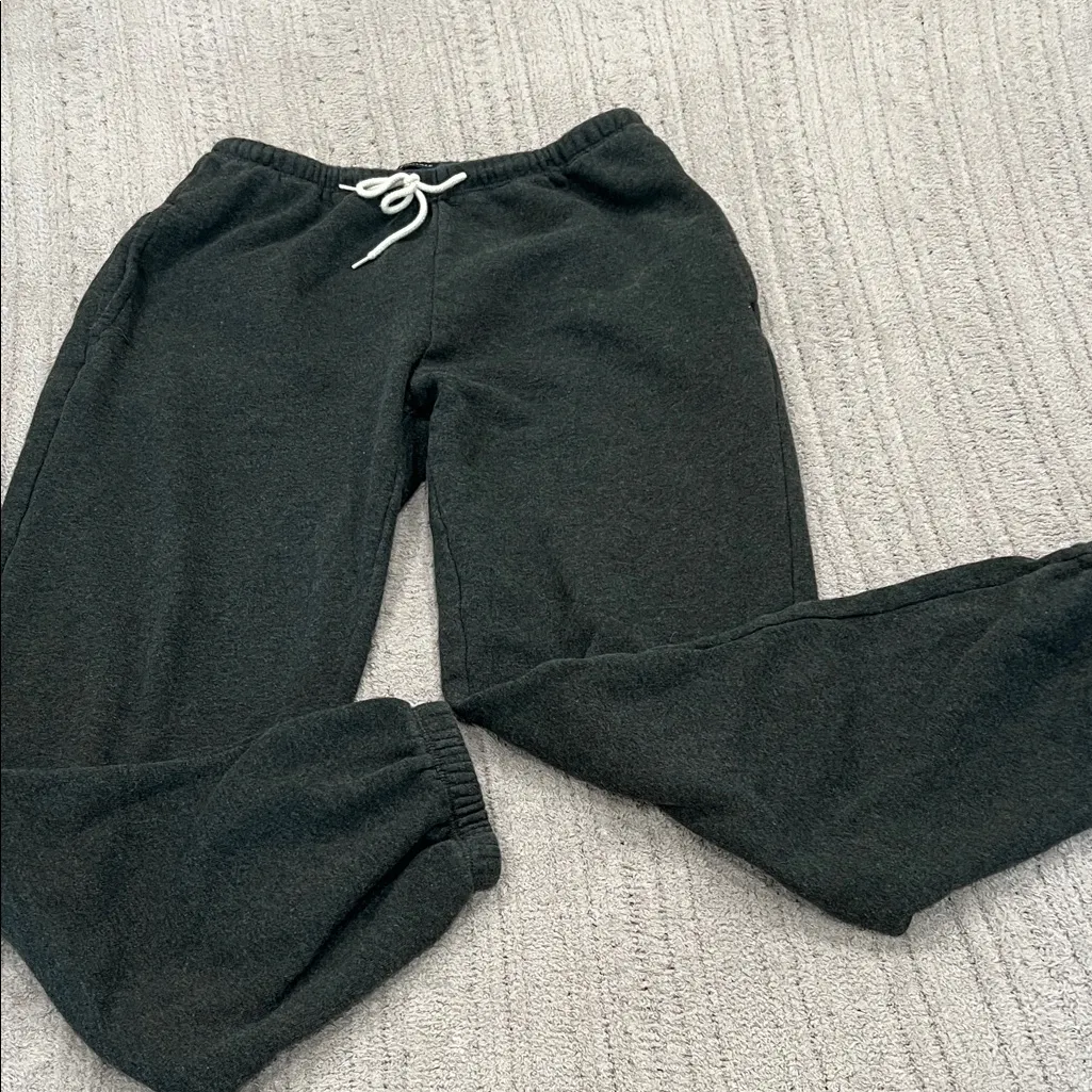 Brandy Melville Rosa Tie Charcoal Gray Sweatpants - Image 3