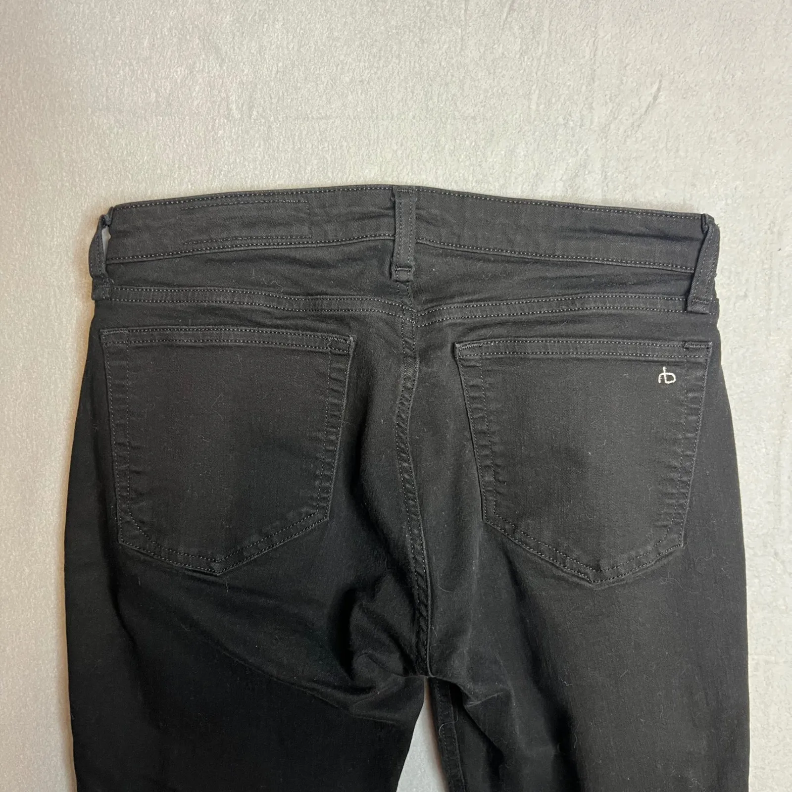 Rag and Bone Dre Low Rise Slim Boyfriend Jeans Size 27 No Fade Black - Image 7