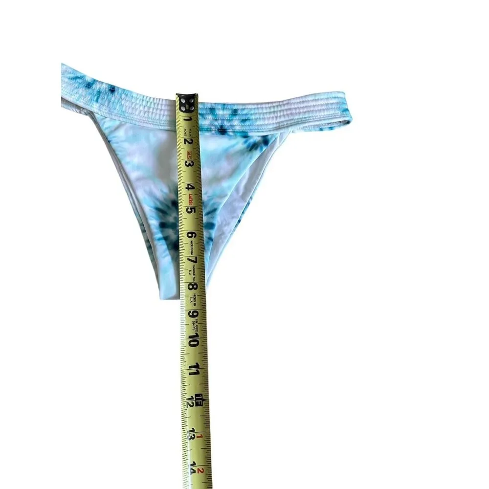 Devon Windsor Everly Tie-Dye Bikini Bottom Sz Small Blue & White - Image 8