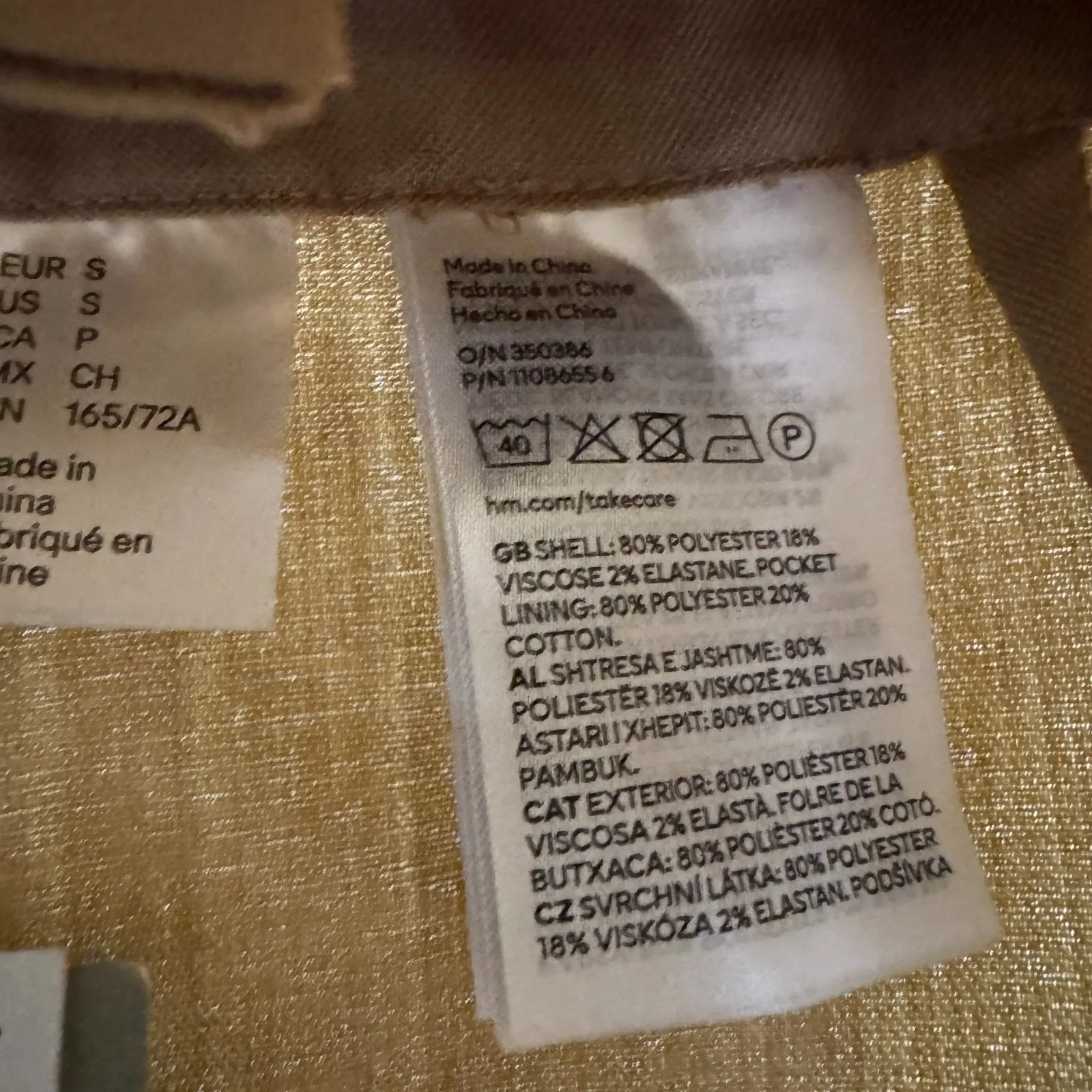 H&M Divided Skirt Women Size Small Tan Linen Mini Pockets Business Preppy - Image 3