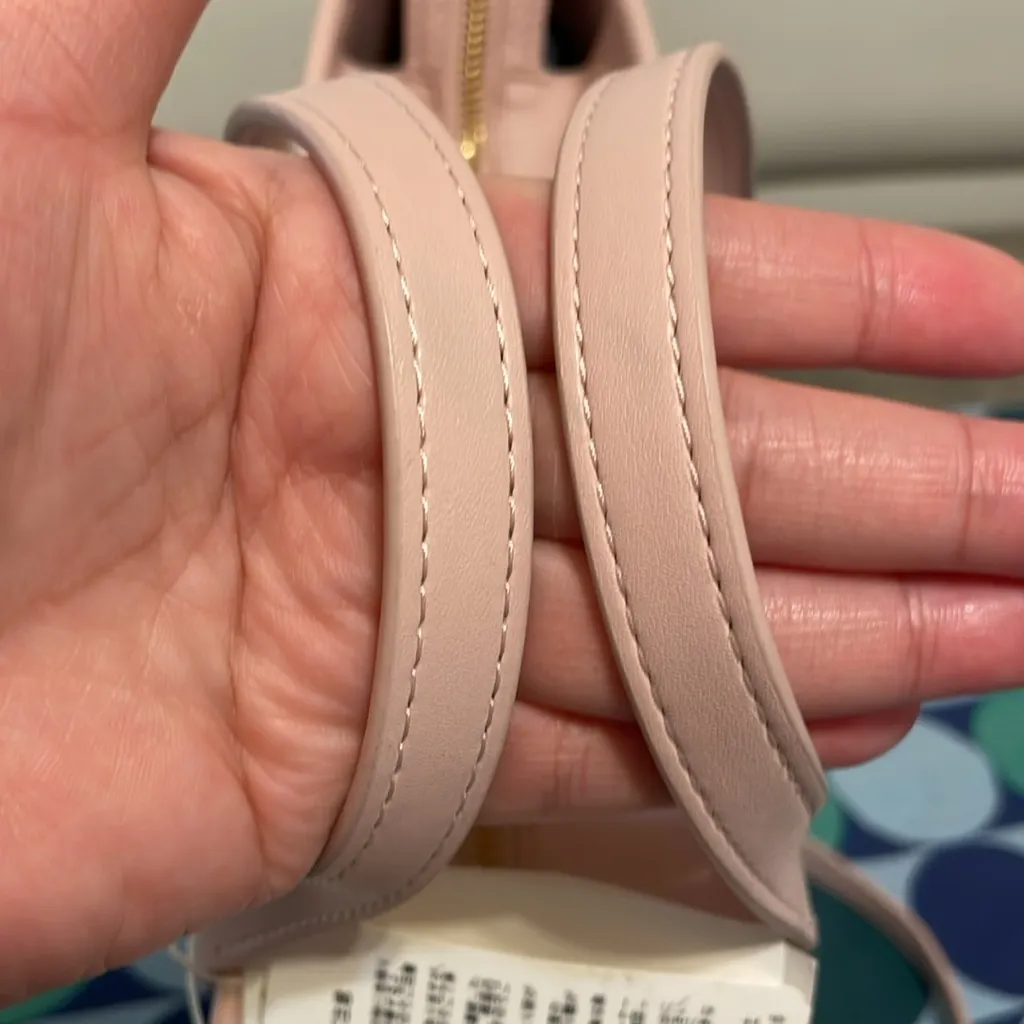 Tory Burch Pink and Navy Chain Print Tote - Image 9