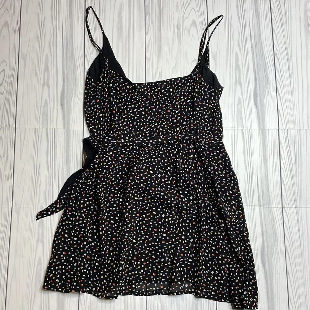 Reformation Troppo Confetti Wrap Dress Large Black - Image 6