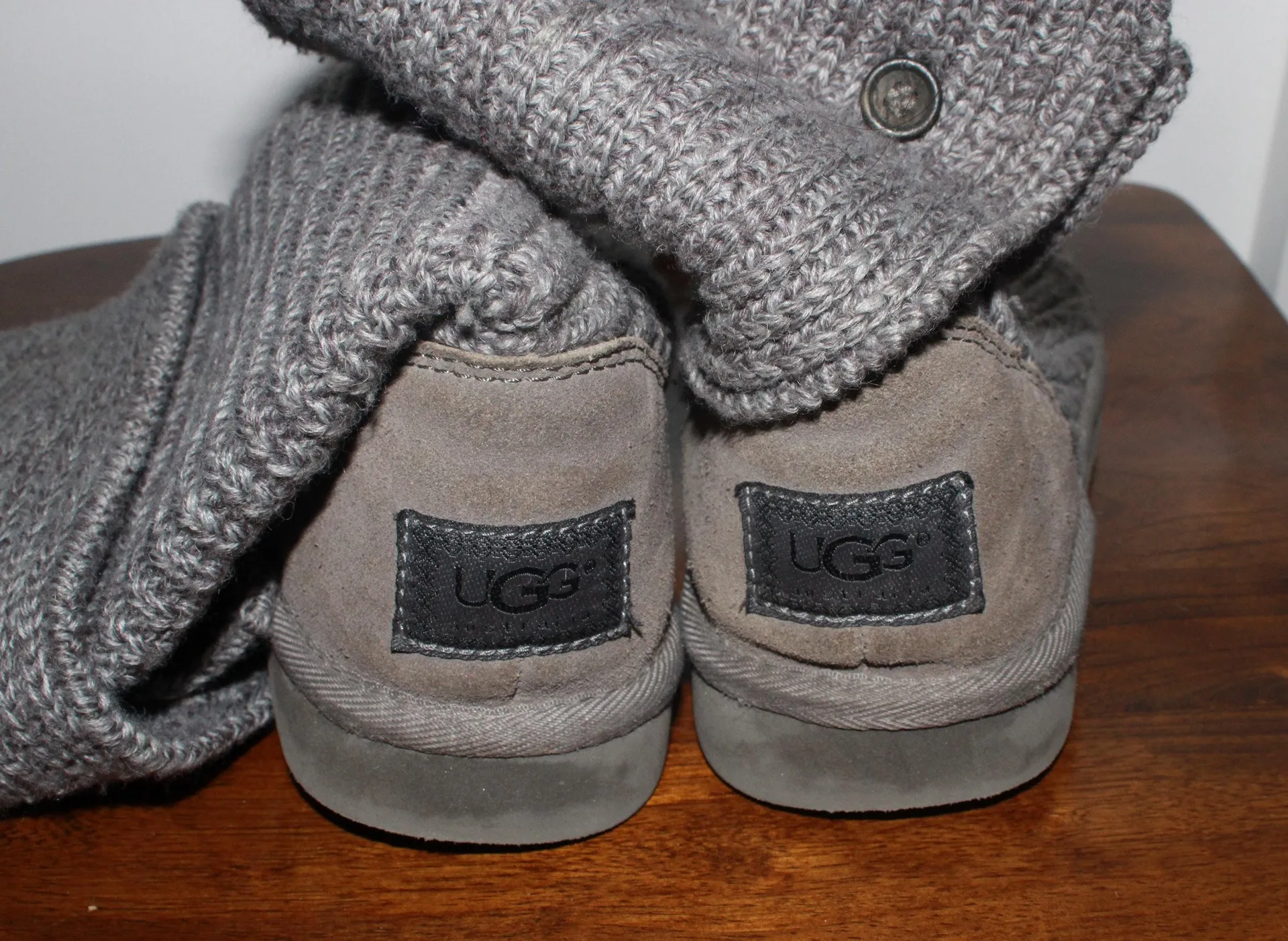 UGG Gray Knit Cardy Boot - Image 3