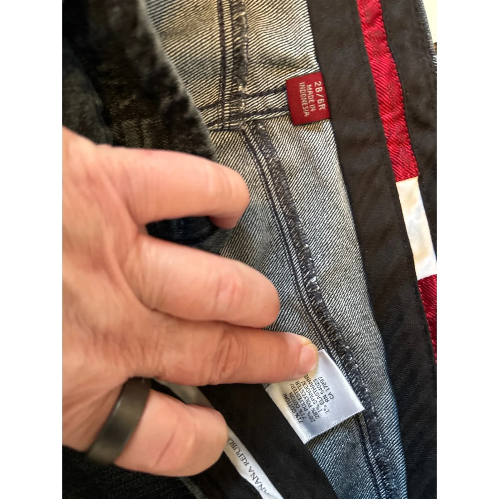 Banana Republic Dark Wash Flare Jeans Women's Size 28 6R Bootcut Denim - Image 4