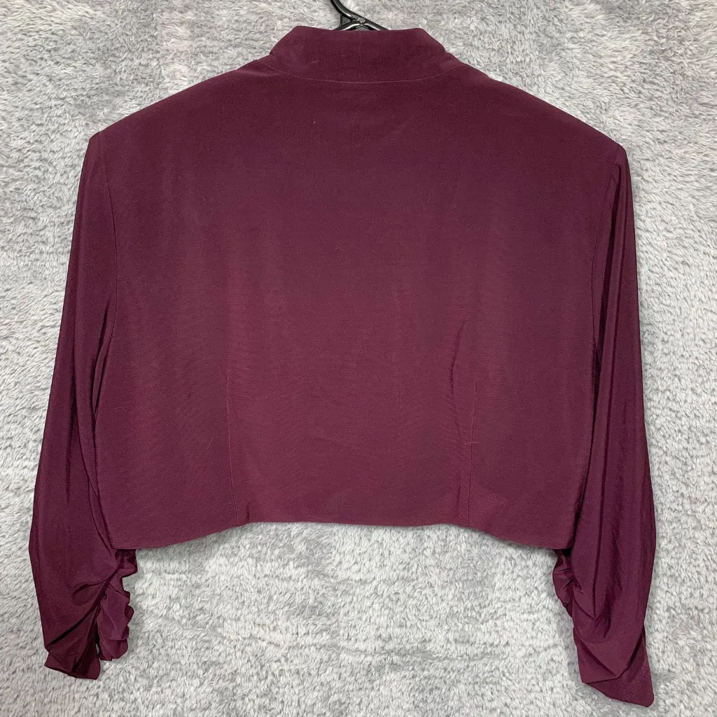 SL Fashions Women’s Size 12 Purple Tiered Ruffle Cocktail Dress with Bolero Jack - Image 14