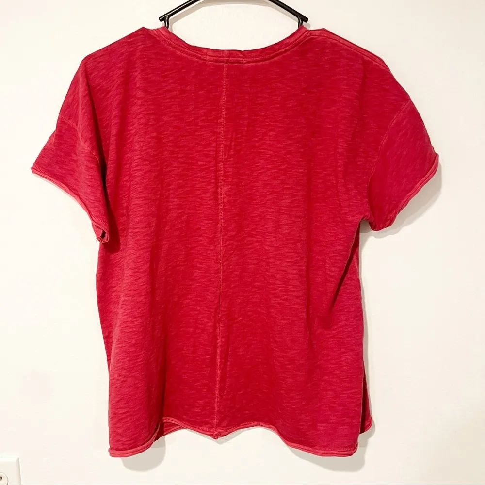 Rag & Bone 156788 Women's Small Vintage Crew Neck Tee Bright Rose Pima Cotton - Image 6