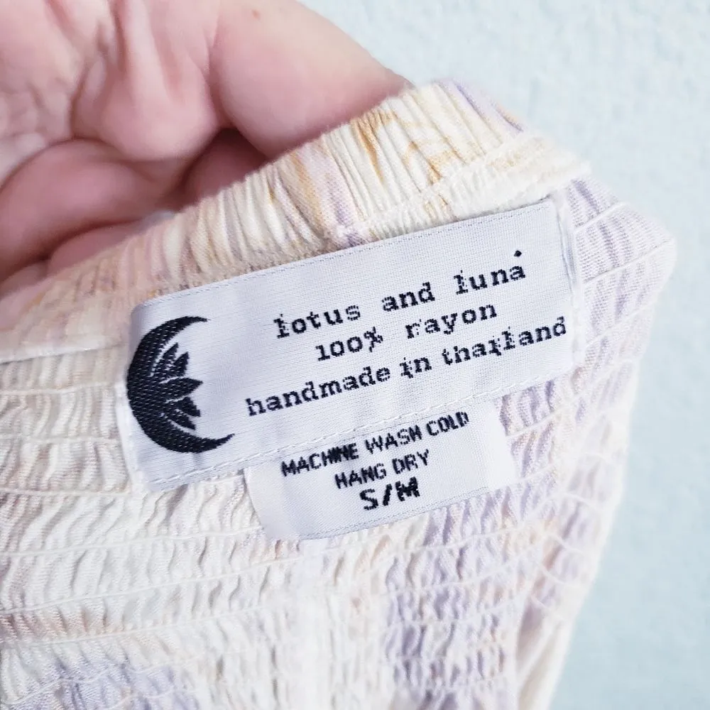 Lotus and Luna Bohemian Paisley Print Amethyst Island Harem Pants - Image 8