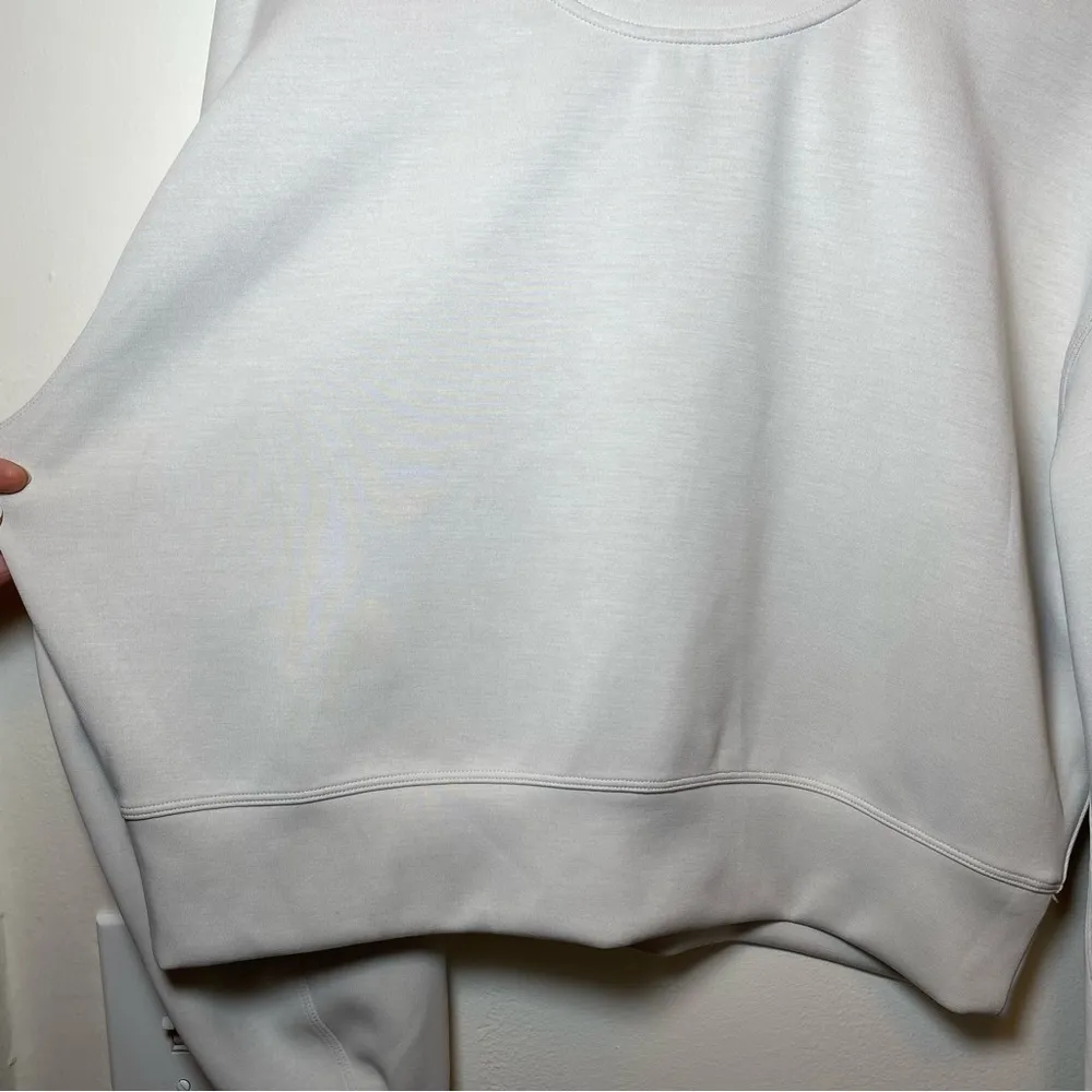 Lululemon Perfectly Oversized Cropped Crewneck Sweater Softstreme White Opal 4 - Image 7
