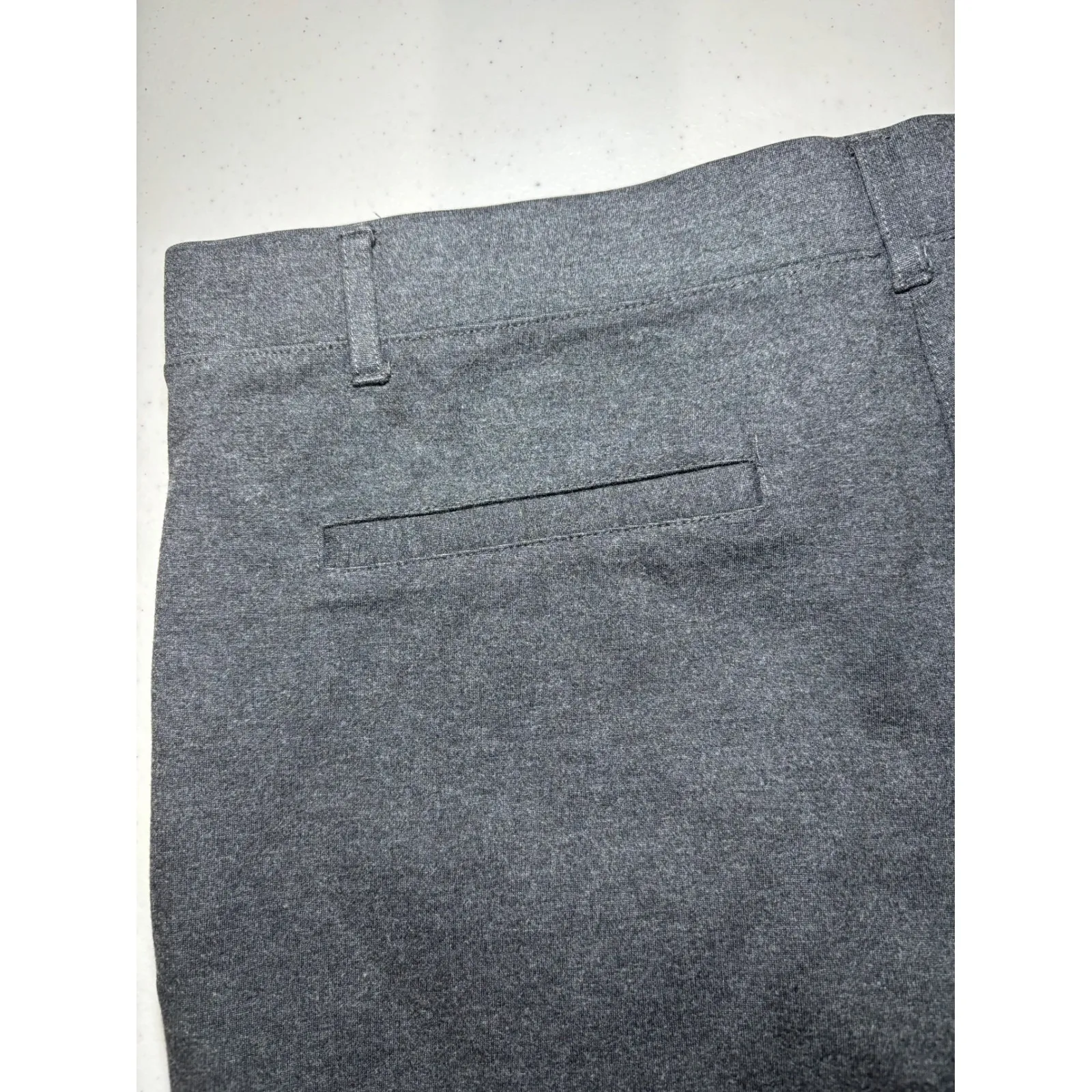 Quince Dark Heather Gray Pull-on Ankle Length Ponte Pants Large Stretch Leggings - Image 9