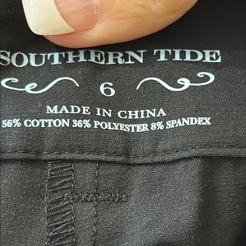 SOUTHERN TIDE Black Flat Front Shorts Size 6 - Image 10