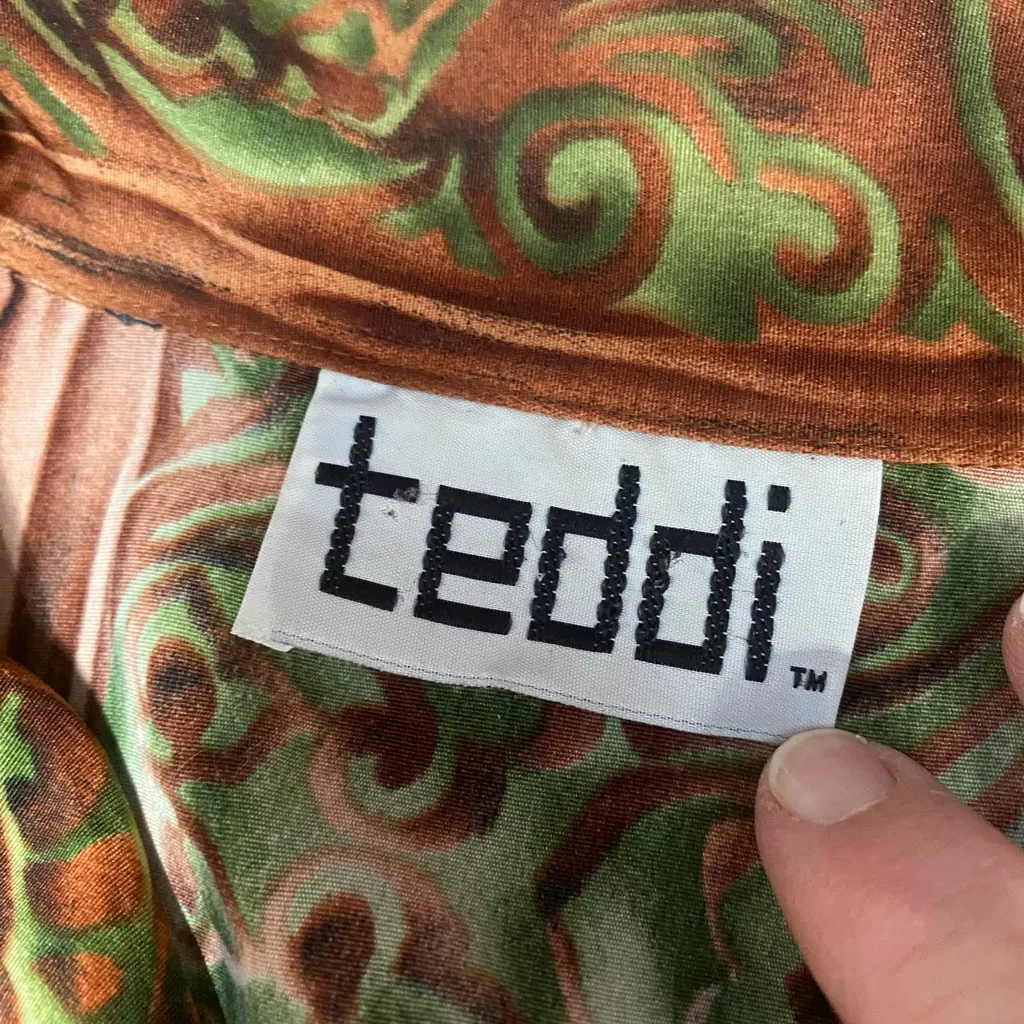 Teddi short sleeve button down,‎ multiprint, animal print, vintage Size undefined - Image 4