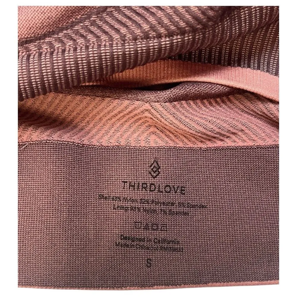 ThirdLove Sports Bra Womens S Kinetic Impact Seamless Light Padding Mauve Pink - Image 3