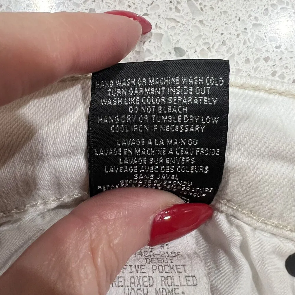 Vince Size 26 Jeans Relaxed Rolled Dark Grey Foil Denim DV146A-2156 Mid Rise - Image 9