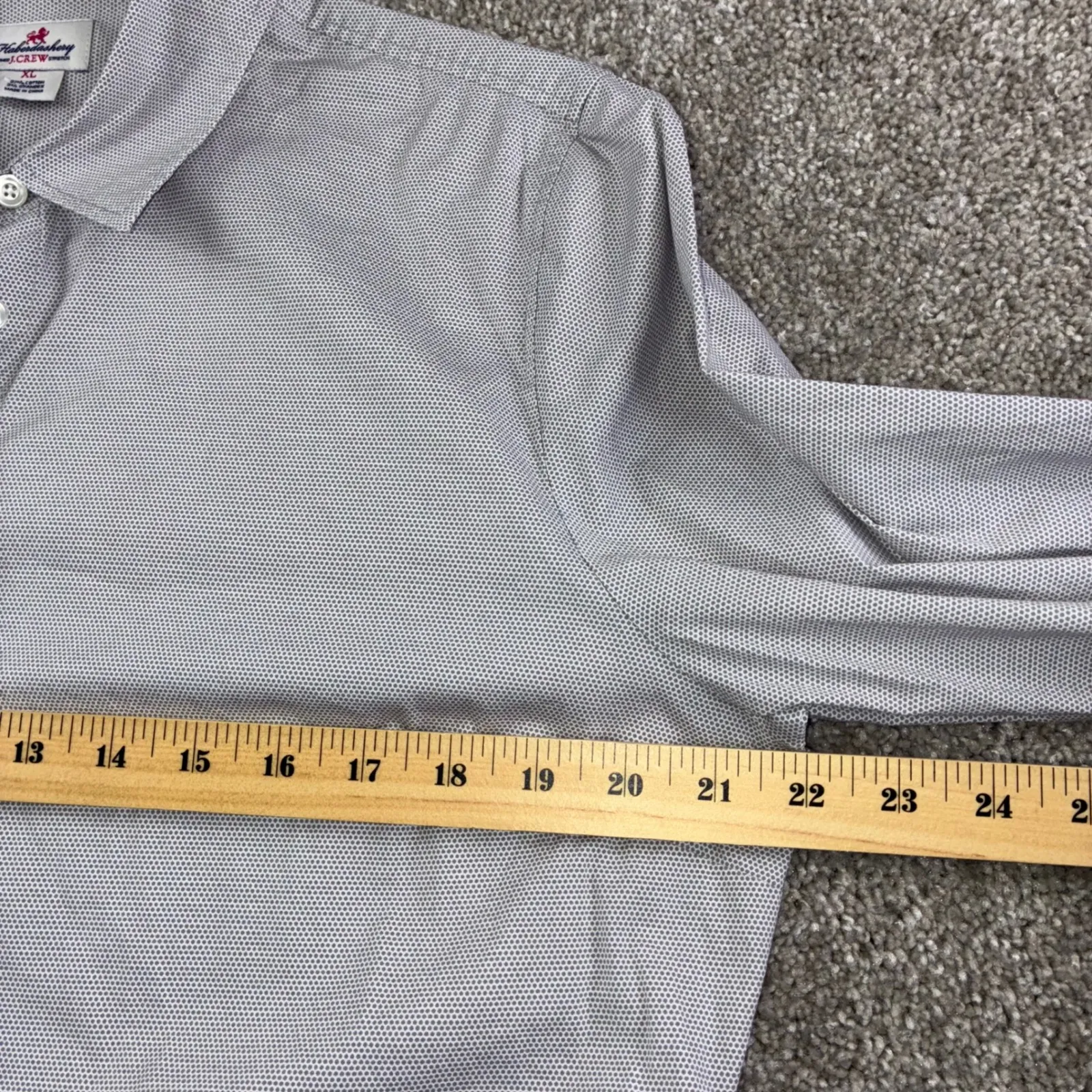 Haberdashery J Crew Shirt XL Menswear Style Patterned Button Down Stretch Casual - Image 5