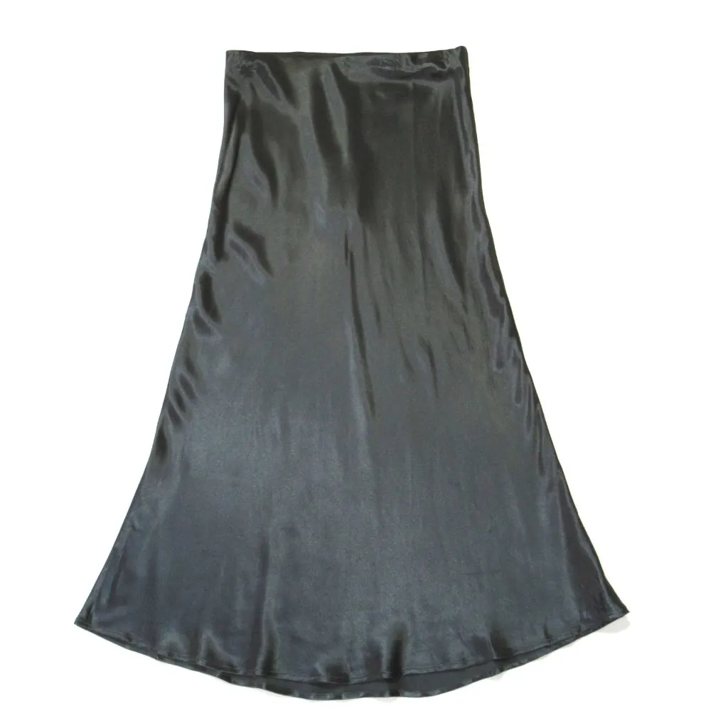 NWT Rails Anya in Dark Forest Bias Cut Satin A-line Slip Skirt XS - Image 4
