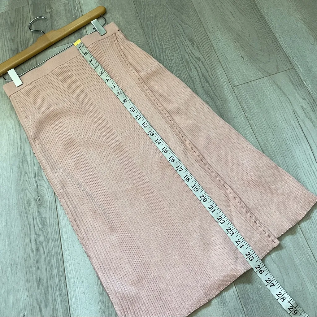 Jonathan Simkhai Skirt ribbed knit wrap midi womens Pink (small) bodycon party - Image 7