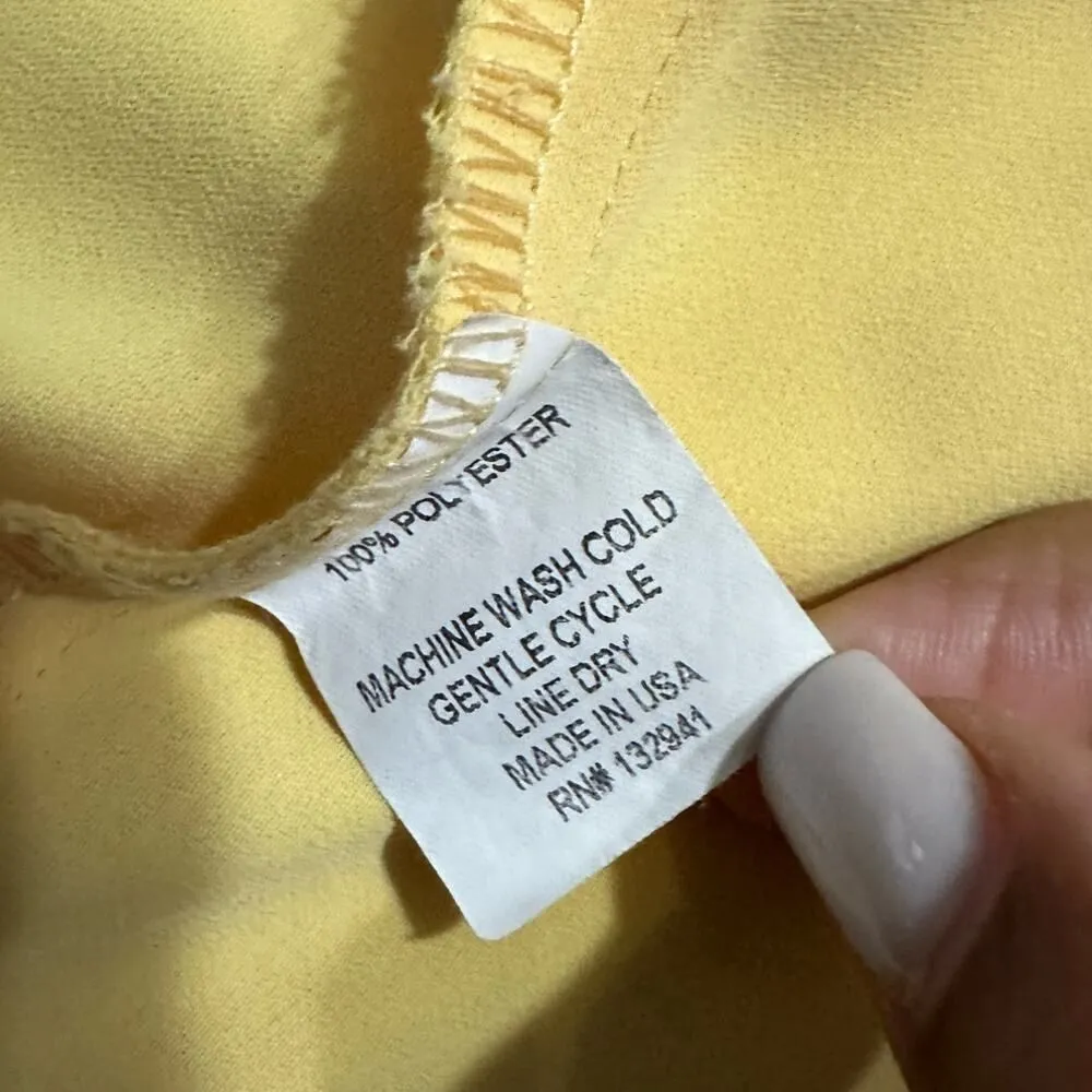 Amanda Uprichard Martinique Dress Women's Plus 2X Yellow High/Low Faux-Wrap Belt - Image 8