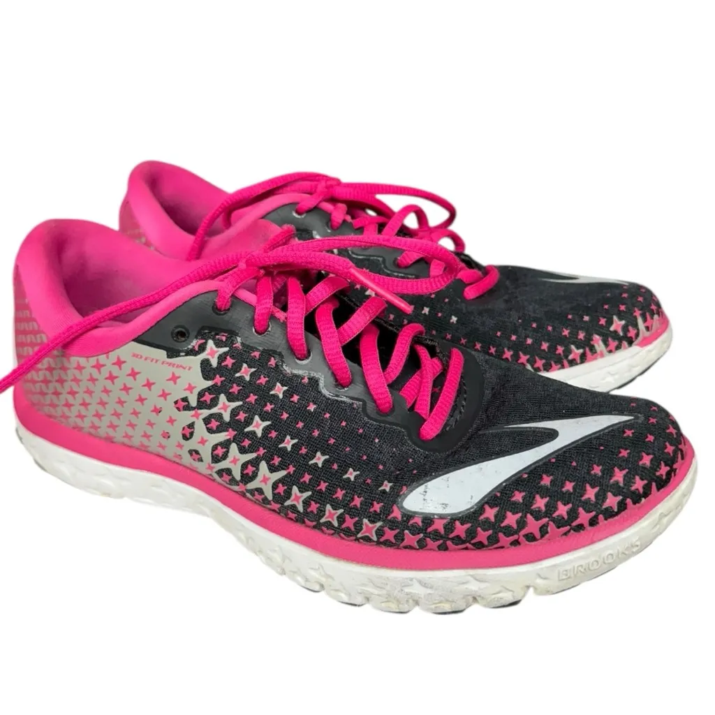 Brooks PureFlow 5 Women’s Running Shoes Black Pink Size 8 GUC Everyday Sneakers - Image 5