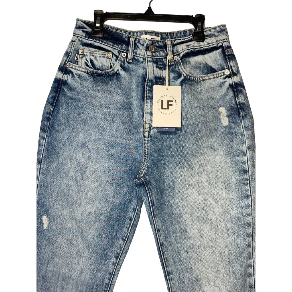 Lovers and Friends Reece High Rise Slim Straight in Harland 27 New Womens Denim - Image 5