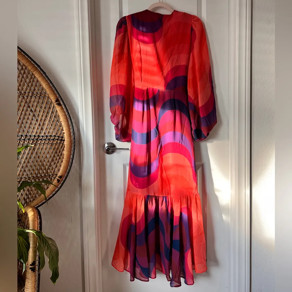 Anthropologie Hutch Multicolor Printed Robyn Wrap Maxi Dress XS - Image 7