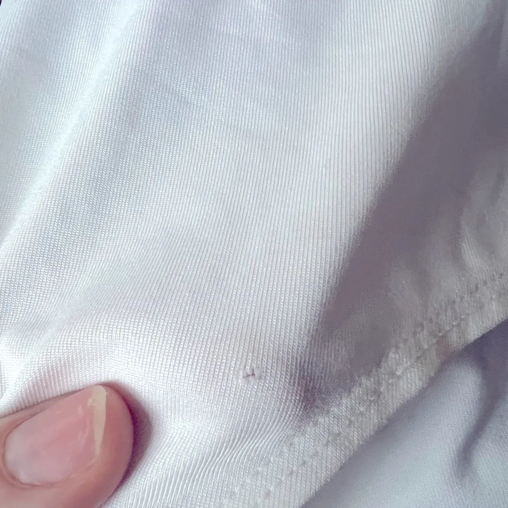 Open Edit Nordstrom Blue Print V-Neck Short Sleeve Bodysuit Sz Small - Image 5