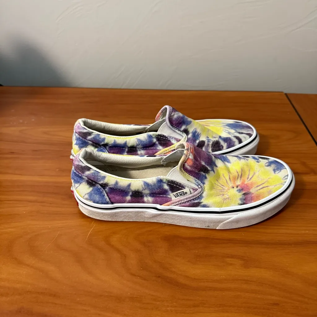 Vans Classic Slip On Sneaker Skate Shoe Colorful Tie Dye Canvas Casual Comfort 7 - Image 3