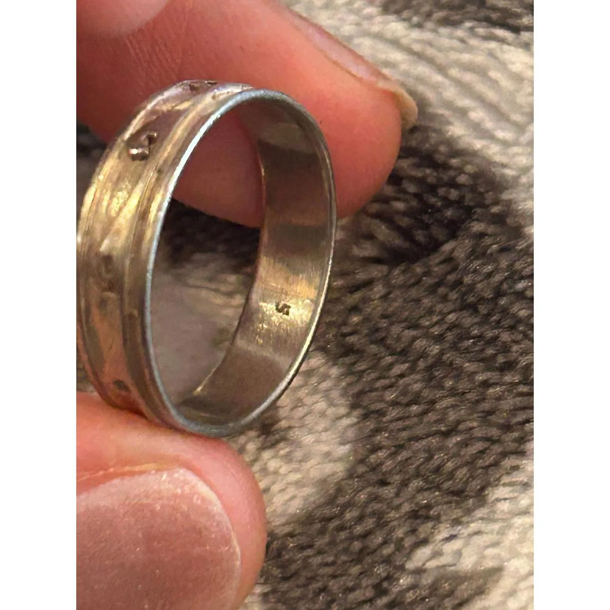 Ring silver plated size 7.5 cute Gray - Image 5