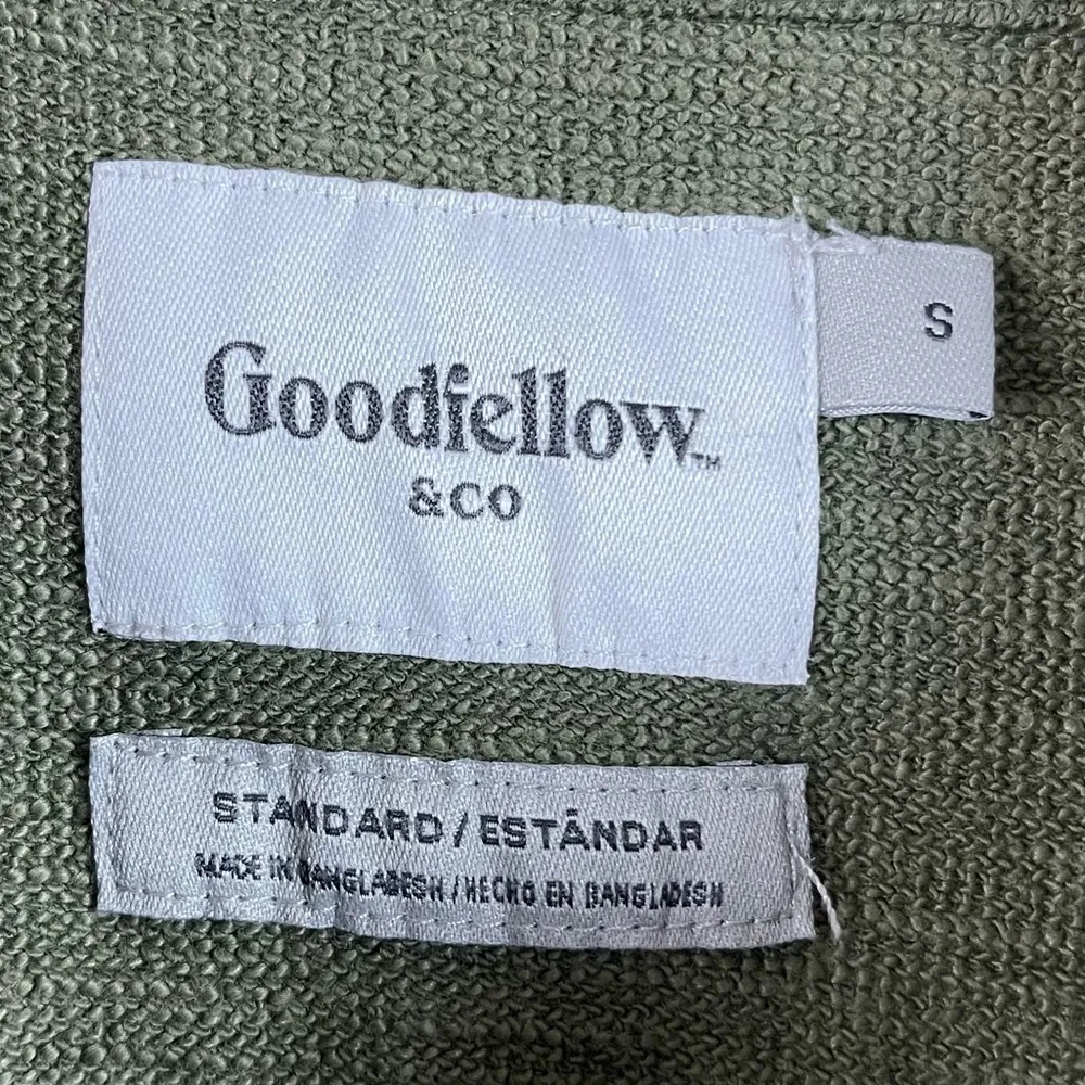 Goodfellow Size Small Olive Green Button Up Shacket Chore Outdoor Camping - Image 3
