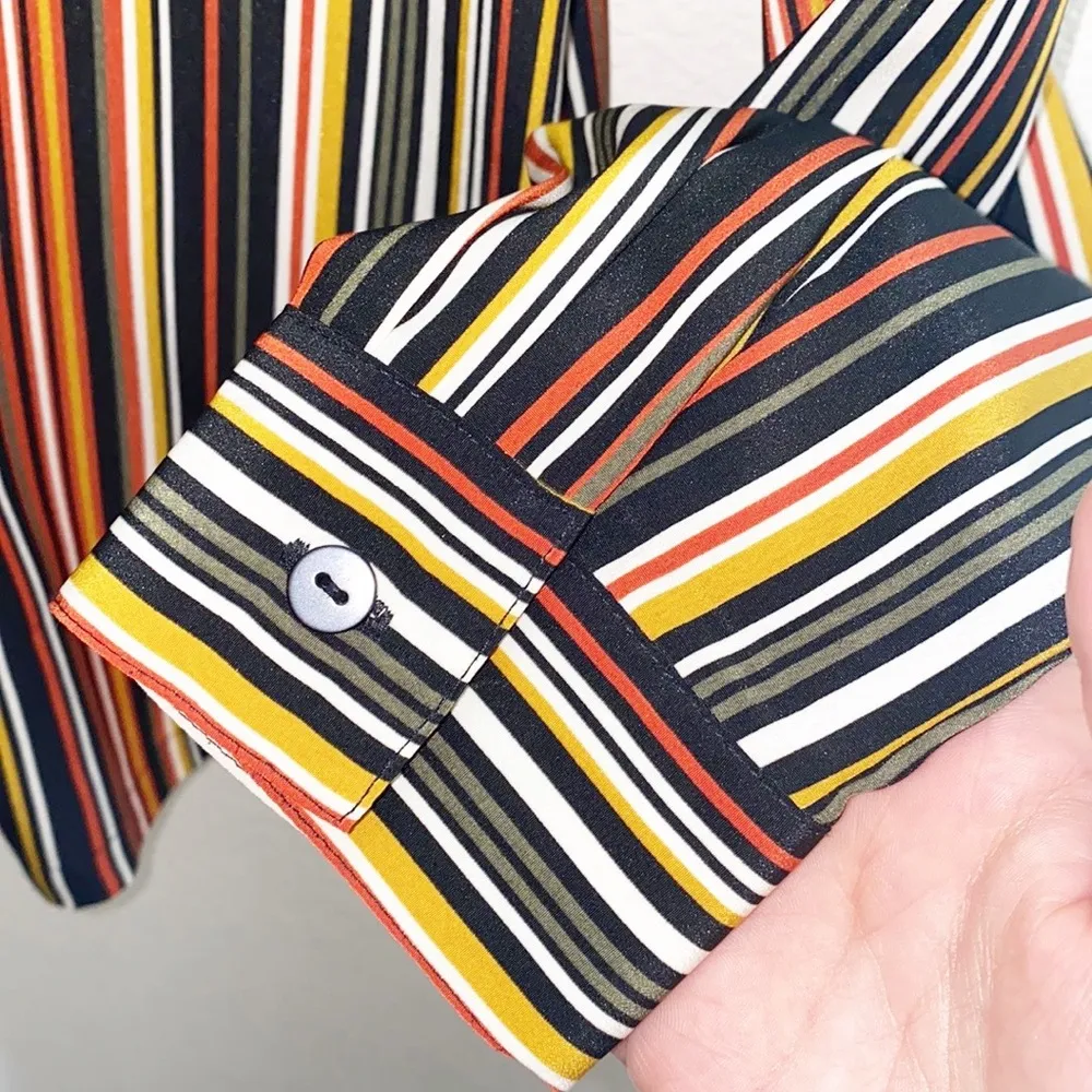 Josephine Chaus Striped Button Front Dress Shirt - Image 3