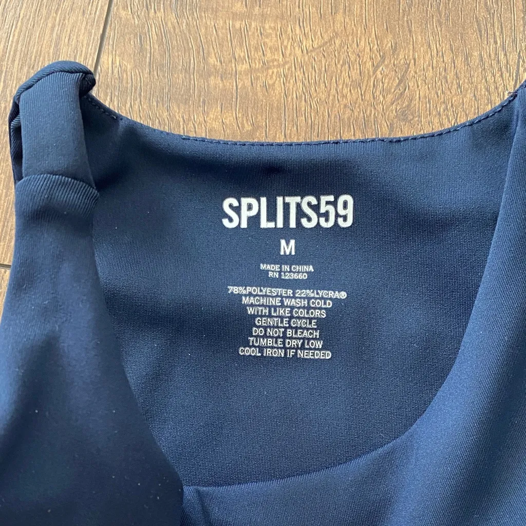 Splits59 Midnight Blue High Neck sports bra size Medium - Image 2