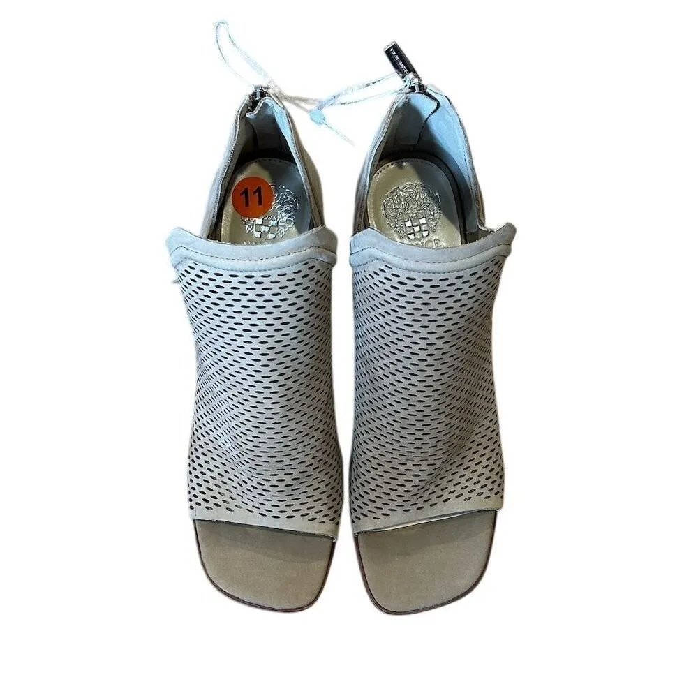 Vince Camuto Women's Katnina Leather Laser Cut Ankle Booties Tan, Size 11 - Image 4