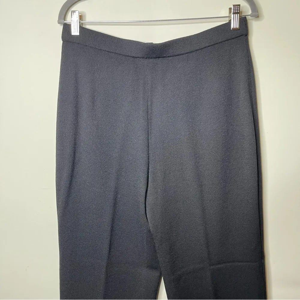 NWOT St. John Caviar black knit pull on pants sz 12 - Image 5