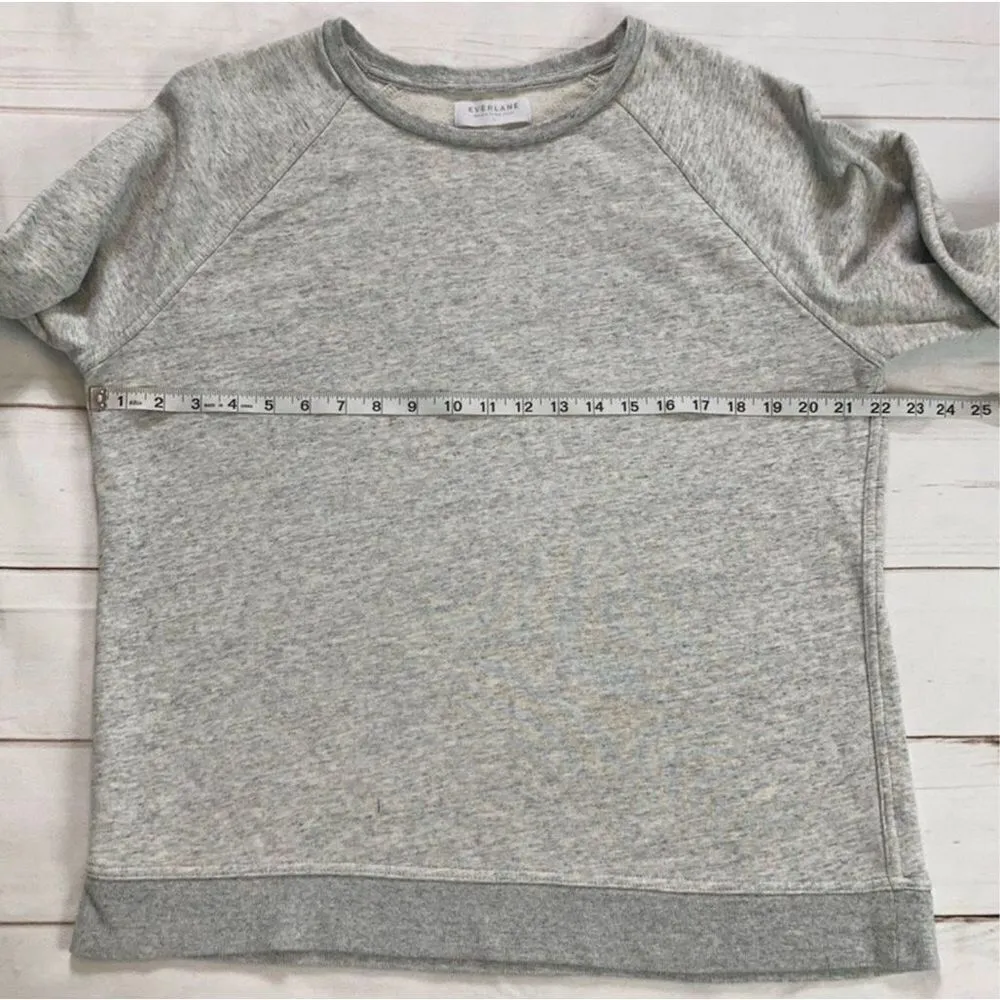 Everlane Heathered Gray Crewneck Pullover Sweatshirt Size Large - Image 10