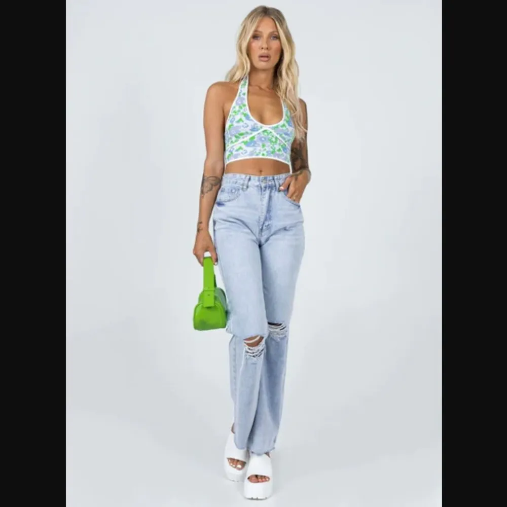 Monaco High Rise Distressed Wide Leg Jeans 0 - Image 2