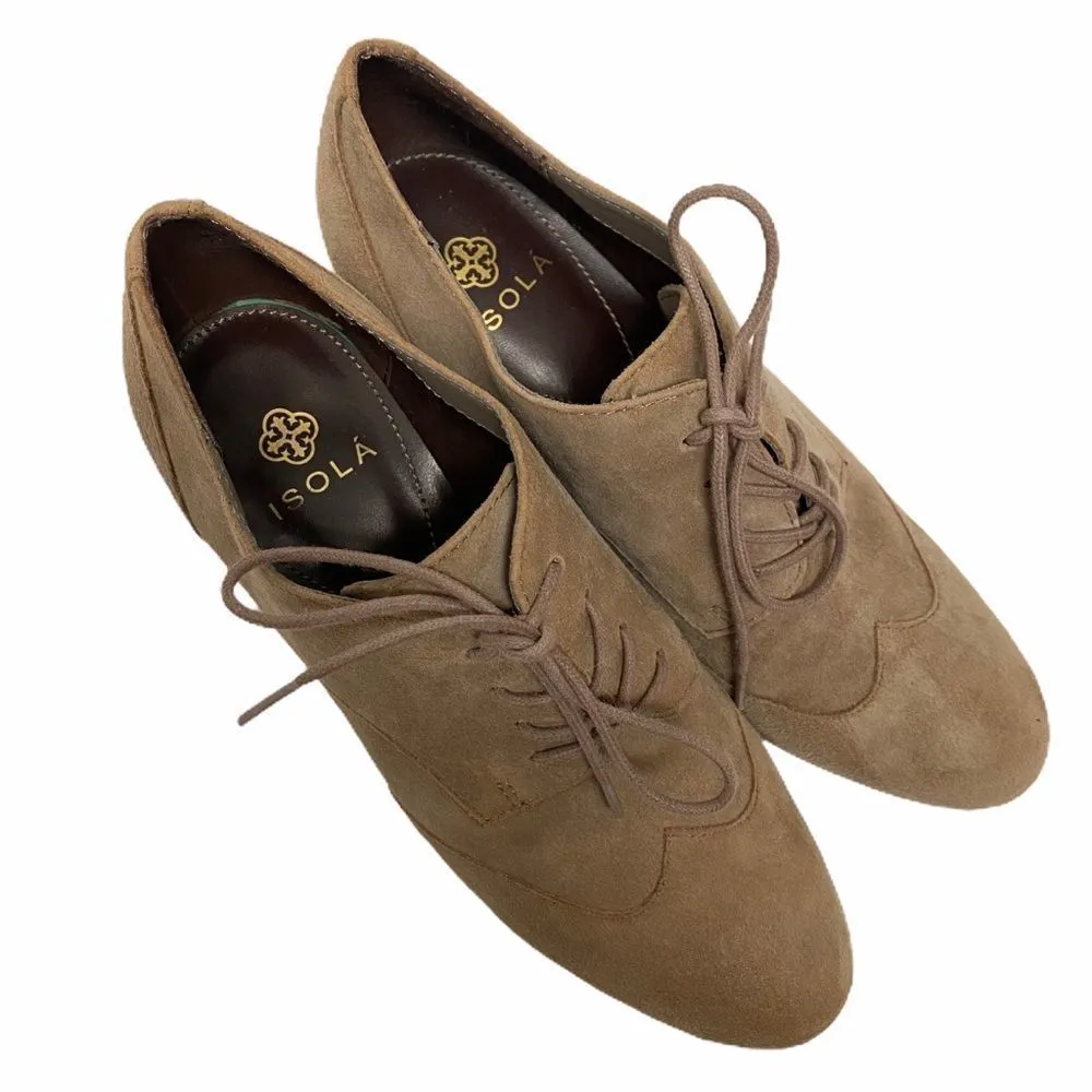 Isola Elizabeth Tan Suede Booties Sz. 7 - Image 3